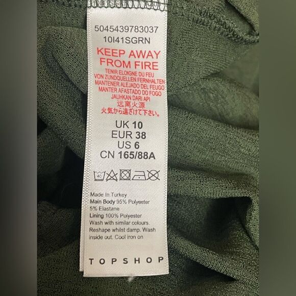 Topshop Deep Green Sheer Slip Dress w/Lots of Stretch (Size: 6) - Picture 4 of 10